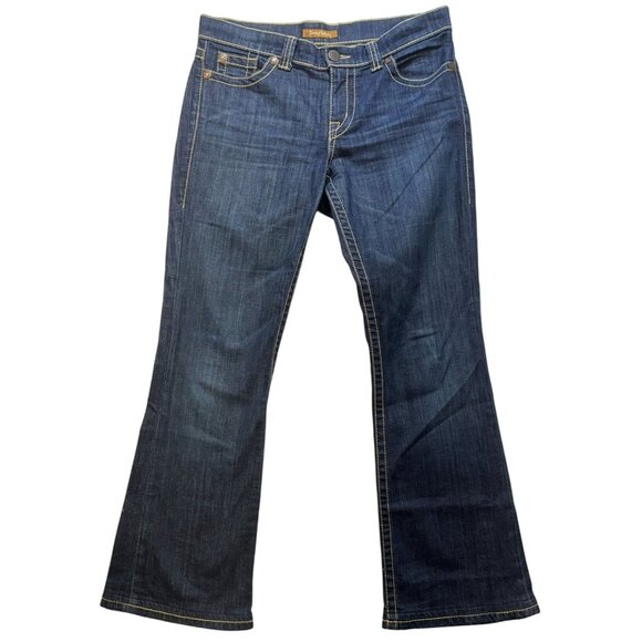 David Kahn Womens Bootcut Jeans Size 29 Dark Wash Stretch Made In USA - Picture 1 of 13
